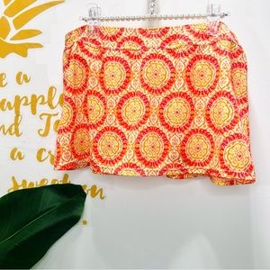 VICTORIA’S SECRET Vintage Swim Skirt Skort Orange Yellow Red Bottom